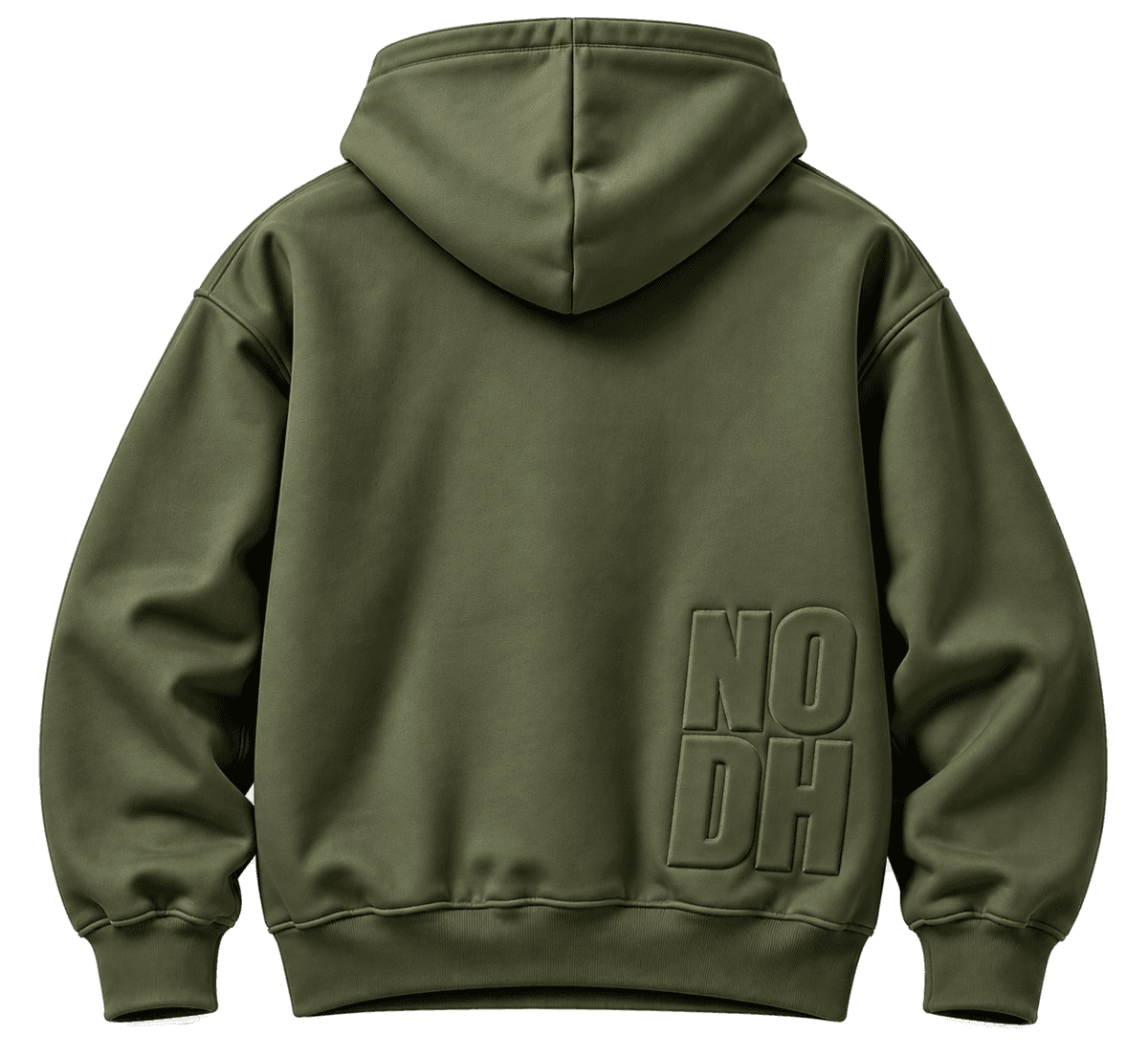 NODH Hoodie, Olive, back